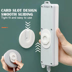 Wall-Mounted Plug-In Retainer – ABS Plastic Storage Holder for Home & Office