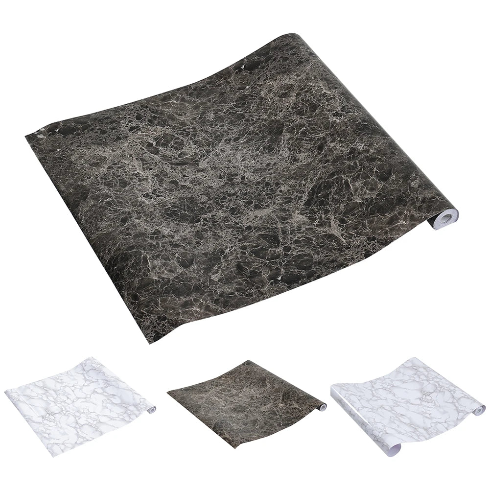 Peel-and-Stick Marble PVC Wallpaper for Kitchen, Counters, and Tables