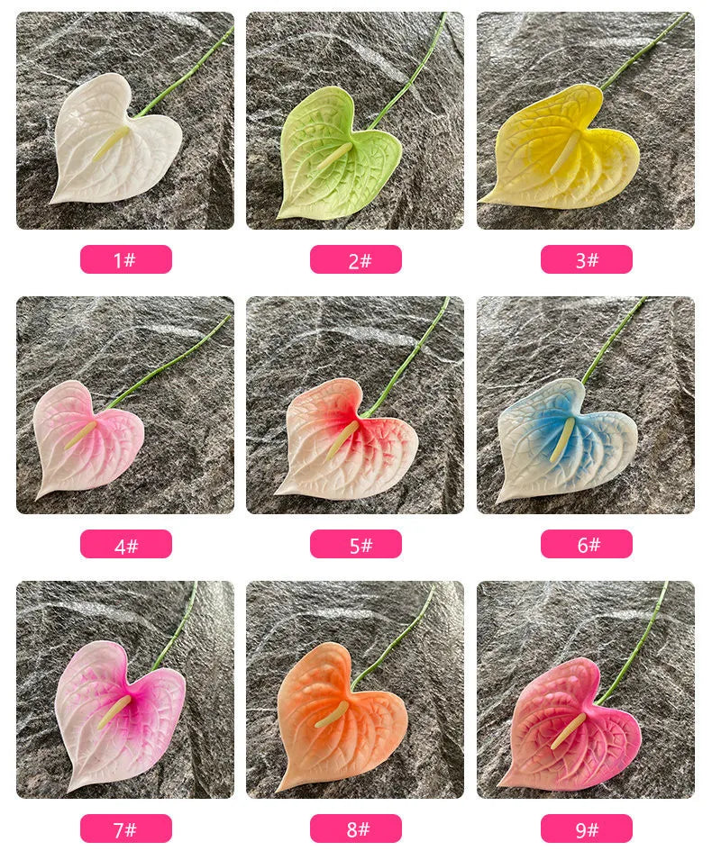 3D Printing Anthurium Artificial Flower – Wedding & Home Decor, 33cm Faux Palm