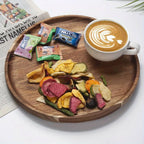 Round Wooden Tray – Eco-Friendly Natural Wood Serving Plate for Kitchen