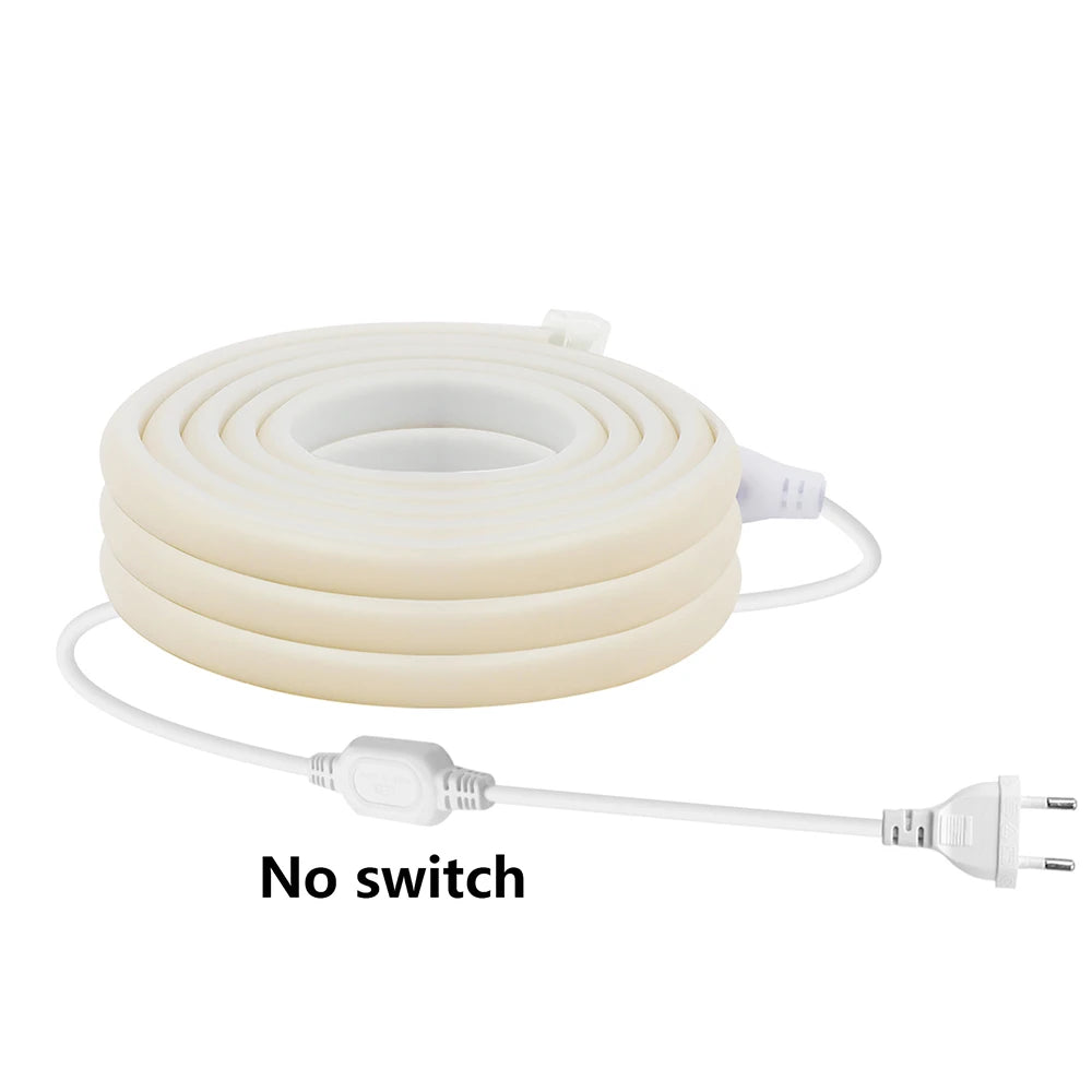 COB LED Strip Light 288 LEDs/M 220V AC IP67 Waterproof Warm/Natural/White
