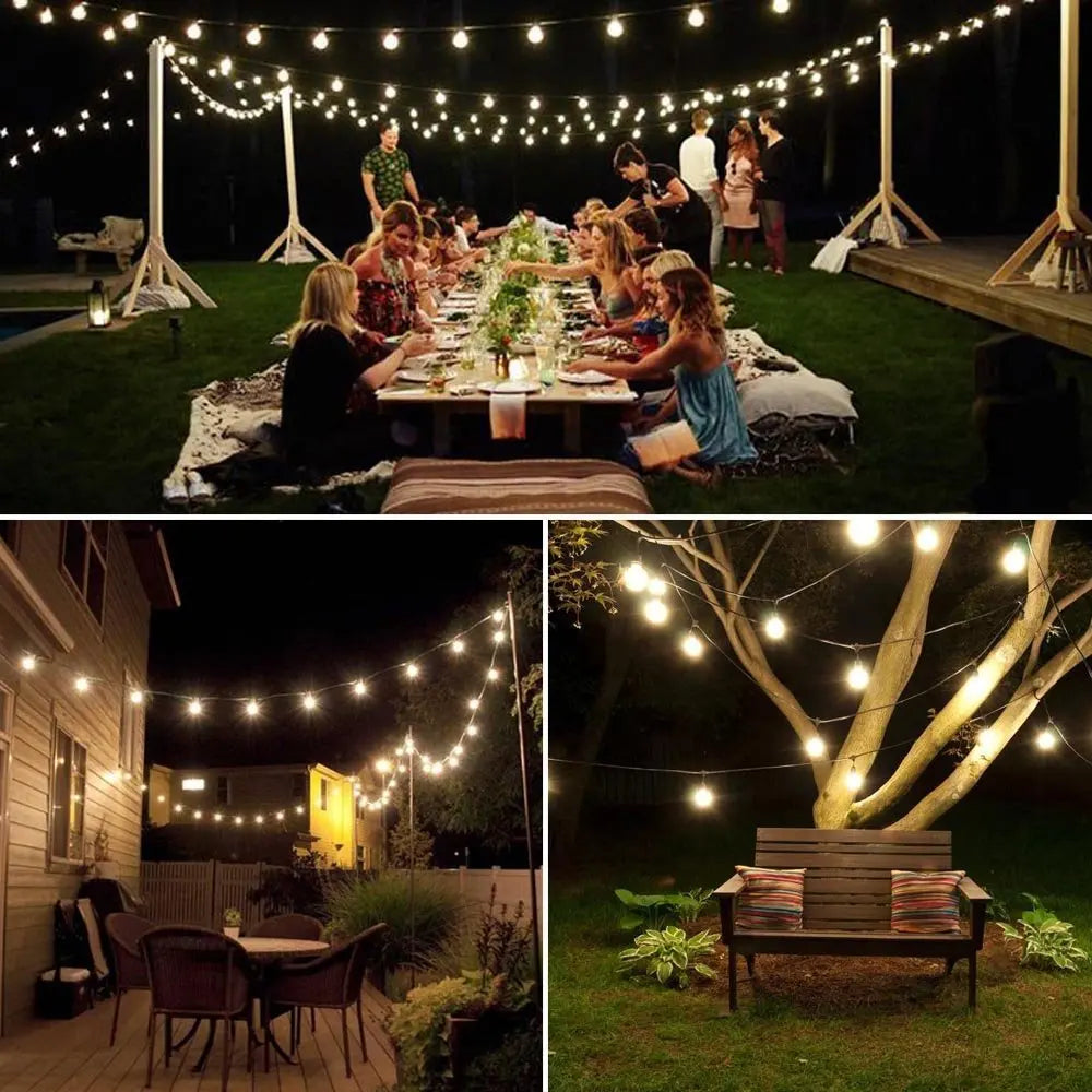 Solar LED Ball String Lights 5M IP65 Waterproof Holiday Decor