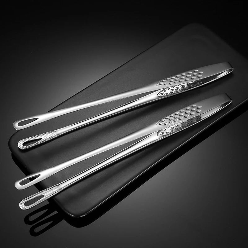 2-Piece 304 Stainless Steel Kitchen Tongs Set – 24cm & 28cm