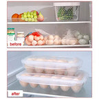 Reusable Plastic Egg Storage Box – Airtight & Stackable
