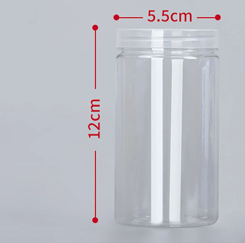 Modern Transparent Food Storage Bottle – Airtight PET/PE Kitchen Storage Jar