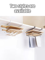 Metal Kitchen Cutting Board & Lid Organizer – Wall-Mounted Rack