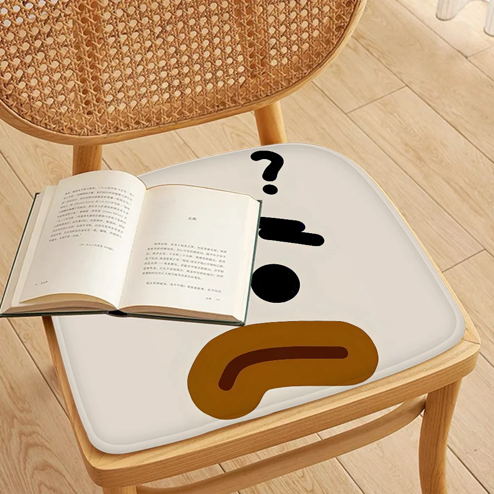 Funny Emoji Cartoon Seat Cushion – Square/Round, Soft & Breathable