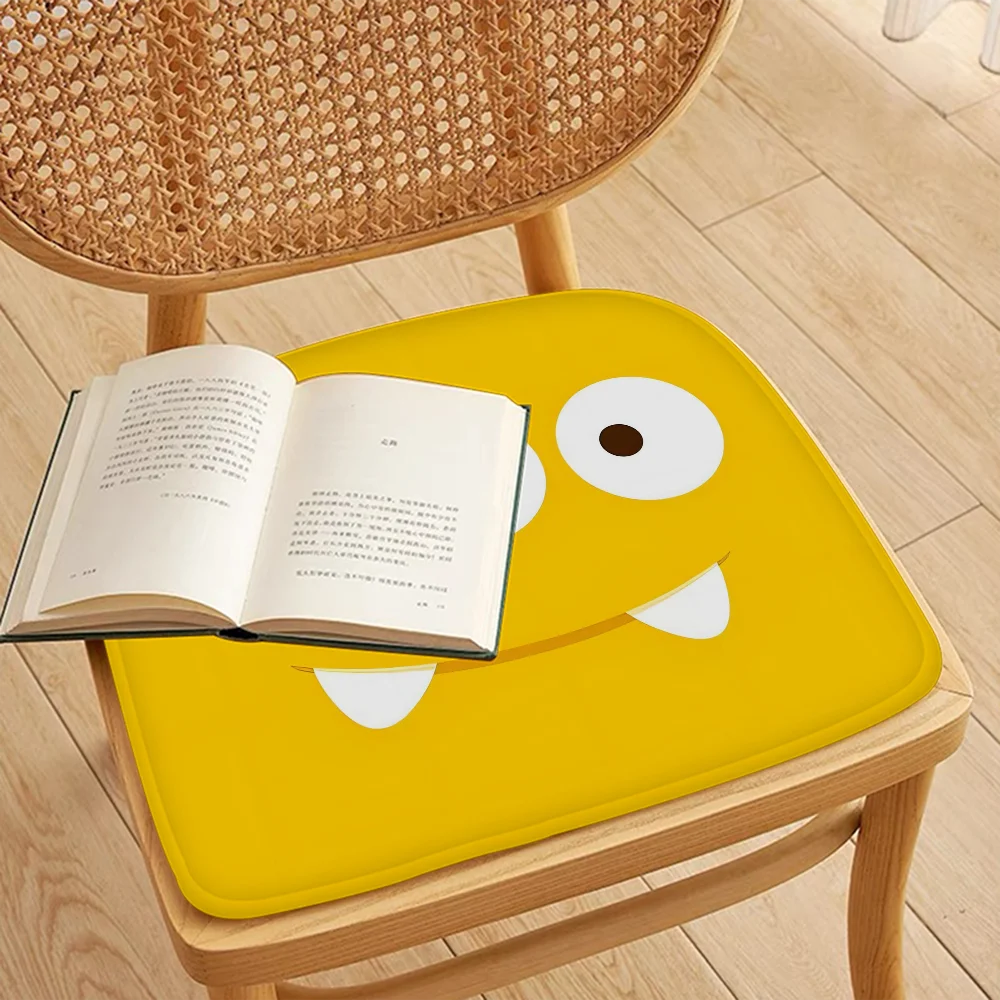 Funny Emoji Cartoon Seat Cushion – Square/Round, Soft & Breathable