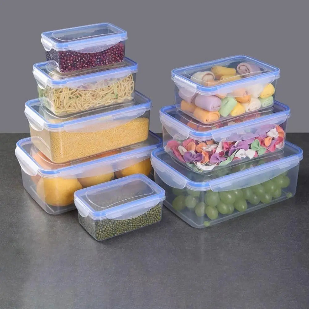 Transparent Plastic Refrigerator Storage Box – Multi-Size Options