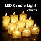 LED Electronic Flameless Candle – Warm Light Battery Operated
