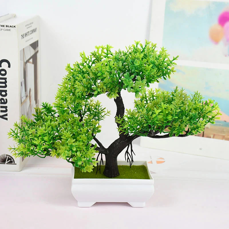 Artificial Bonsai Small Tree – Desktop Potted Decor