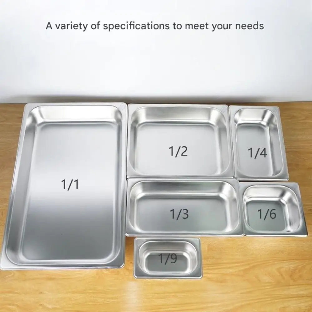 304 Stainless Steel Food Storage Pan – Durable Buffet & Kitchen Use