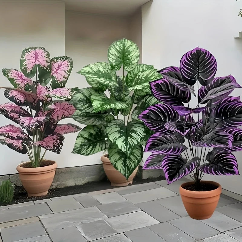 3pcs Large Artificial Green Plant Set – 60cm Bonsai