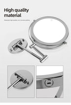 8 Inch Wall Mounted Makeup Mirror with USB Charging and 10X Magnification
