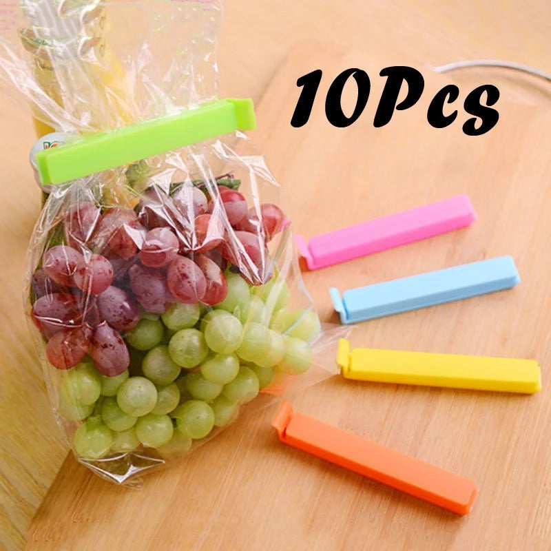 Plastic Bag Clips – Eco-Friendly & Folding Kitchen Clips (10pcs)