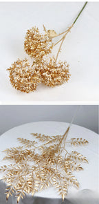 95cm Gold Artificial Eucalyptus & Ginkgo Leaf Plant Decor
