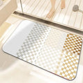 Absorbent Non-slip Bath Rug Quick Dry PVC Bathroom Rugs Fit Under Door-Bath Mats Floor Mat