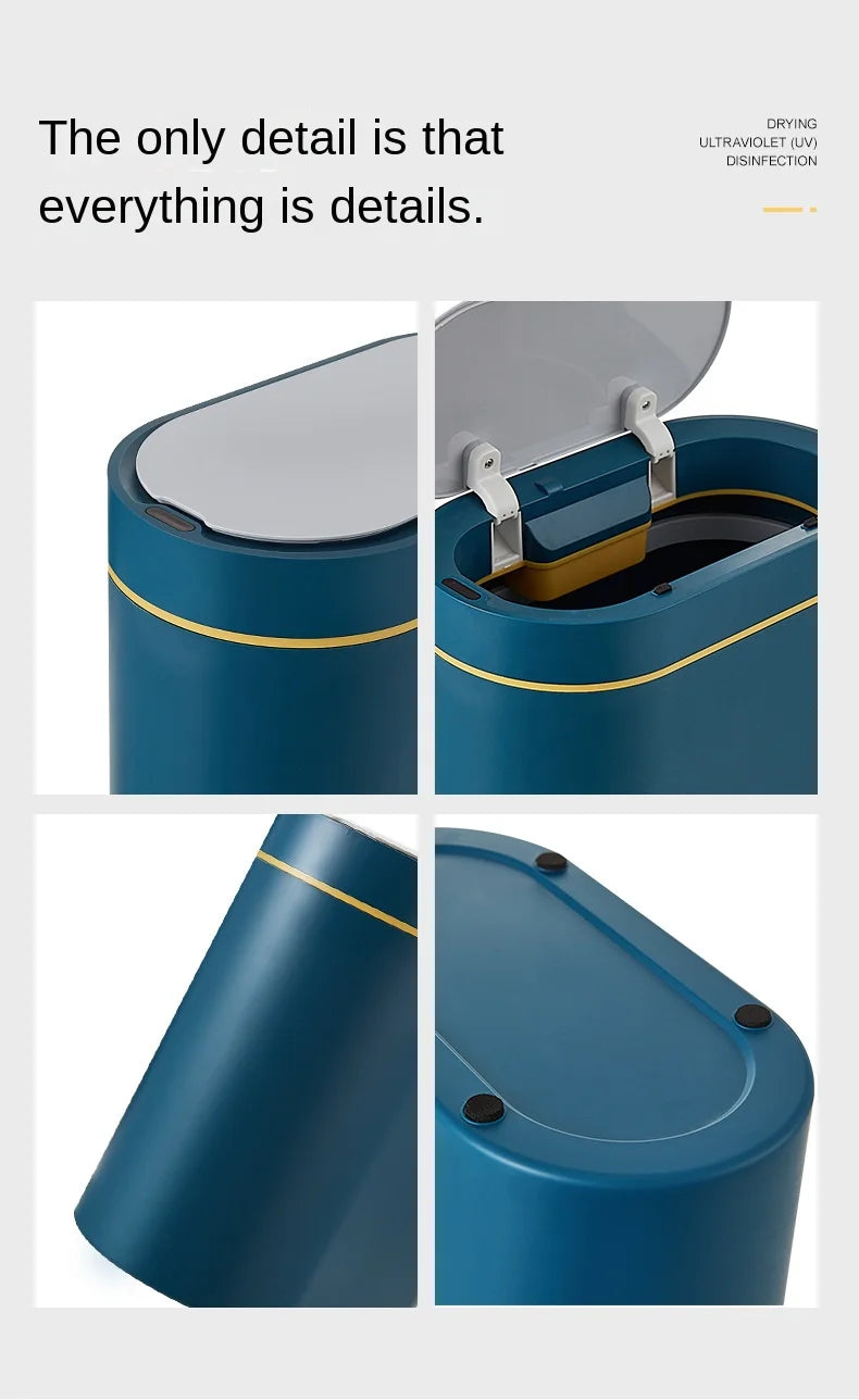 7L Smart Sensor Trash Can Automatic Touchless Household Kitchen & Bathroom Waterproof Bin