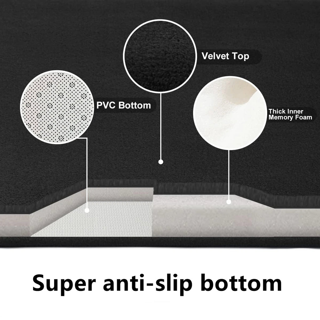 Super Water-Absorbent Anti-Slip Bathroom Floor Mat, Long Hair Friendly Bath Mat for Bedroom & Home