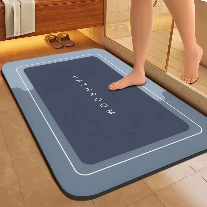 Modern Minimalist Bathroom Mat Non-Slip Absorbent Diatomaceous Earth Floor Rug Toilet Door Mat