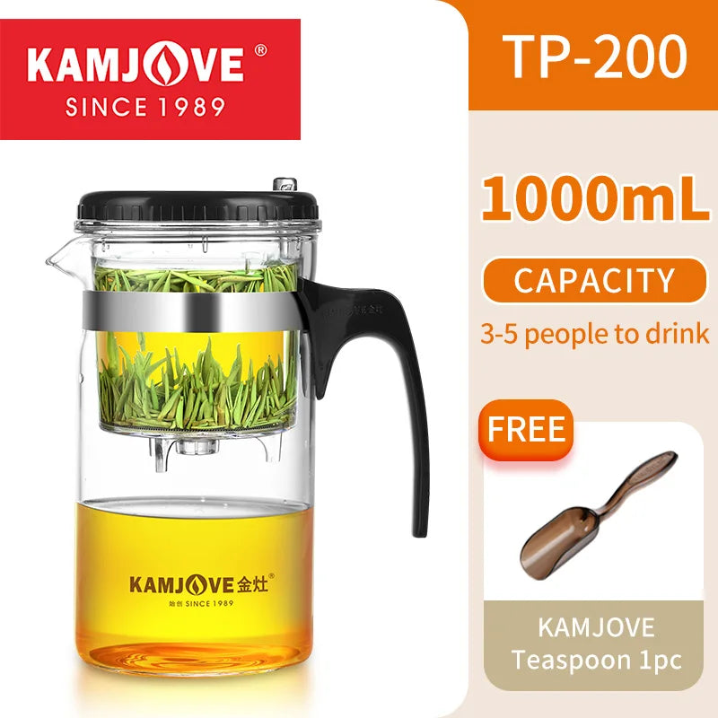 1.0L Transparent Heat-Resistant Glass Pot – Manual Blow Molded