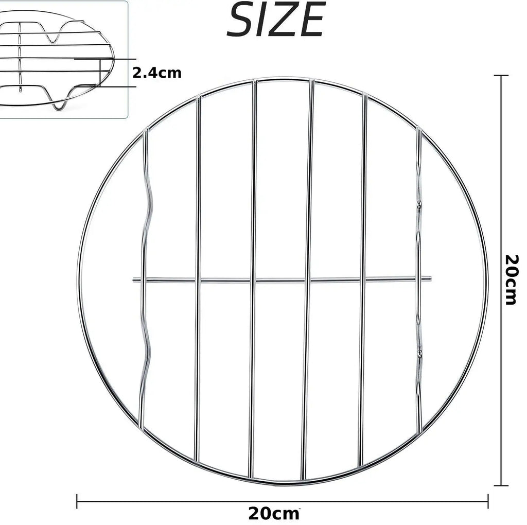 Eco-Friendly Stainless Steel Round Cooling & Steaming Rack – 6/7/8 Inch
