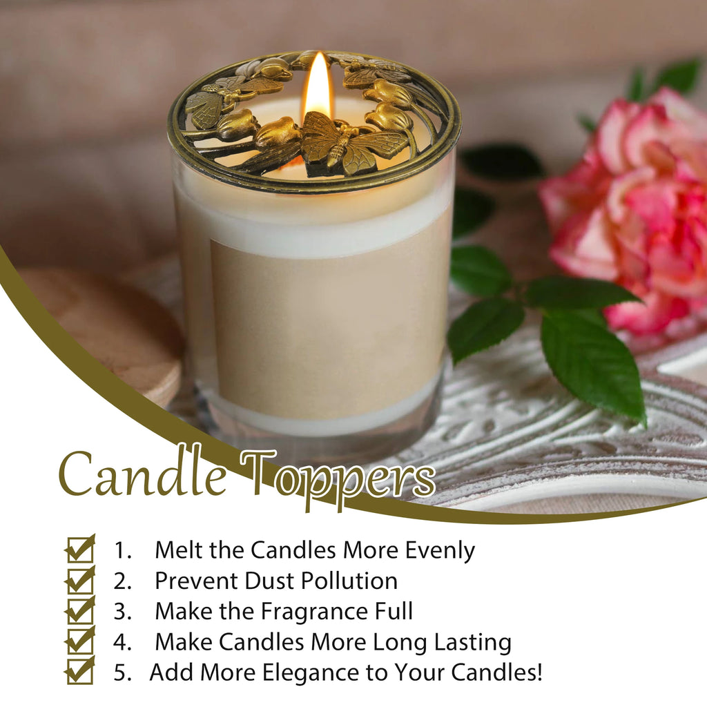 Butterfly Candle Topper Alloy Decorative Lid for Scented Candles