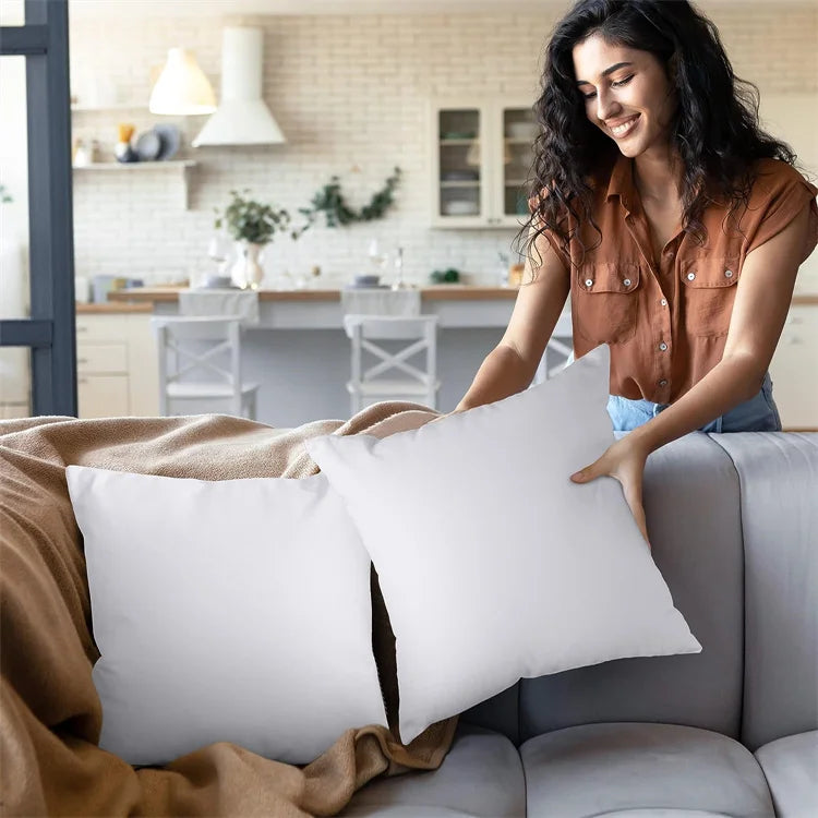 Memory Cotton Seat Cushion Core – Patchwork Square Pillow for Bed