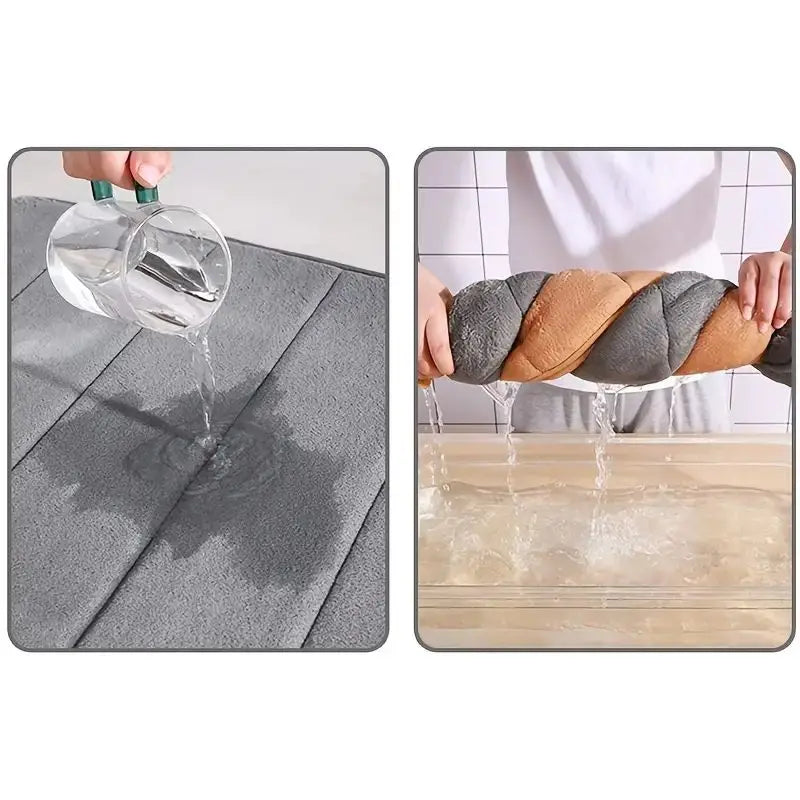 Memory Cotton Bathroom Mat 50x80cm Anti-Slip Absorbent Quick-Dry Soft Toilet Rug