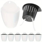 5-Pack Self-Watering Hanging Flower Pots with Rope