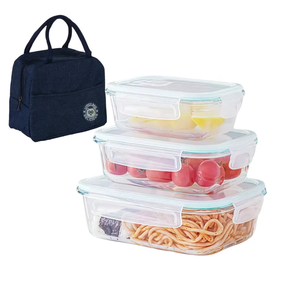 High Borosilicate Glass Lunch Box – Airtight, Reusable, Food-Grade, Eco-Friendly Bento Container