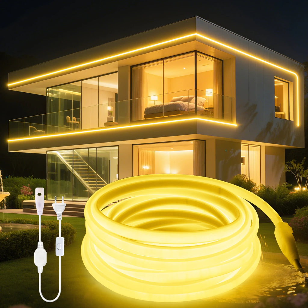 COB LED Strip Light 288 LEDs/M 220V AC IP67 Waterproof Warm/Natural/White