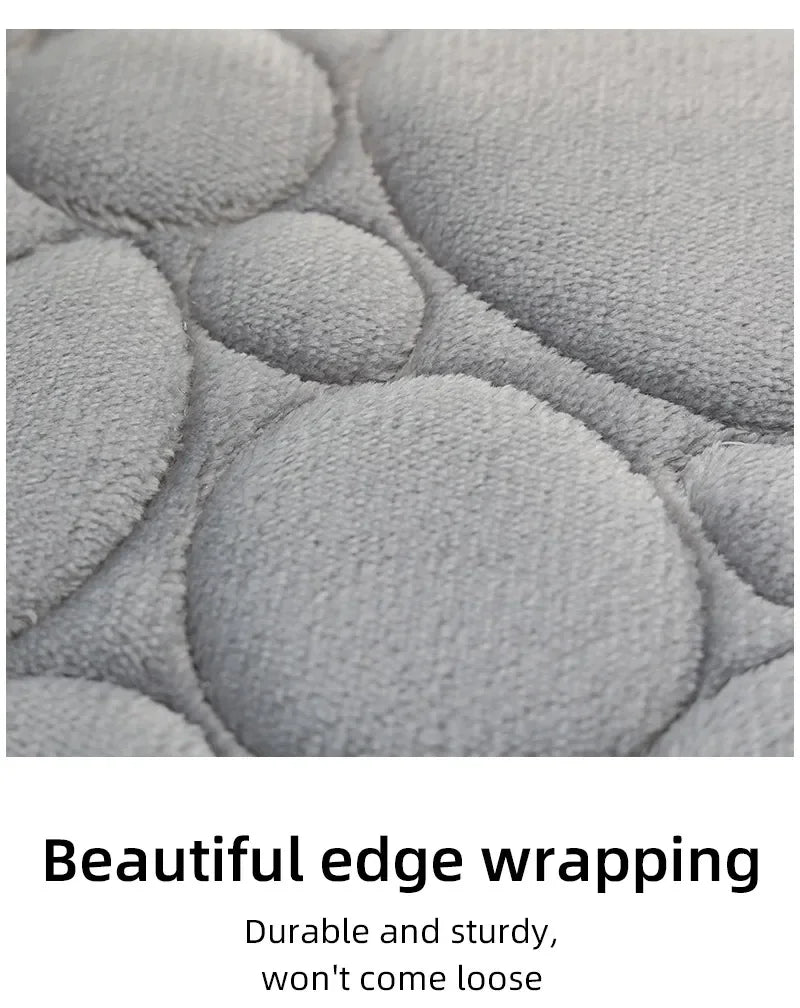 3-Piece Microfiber Bathroom Mat Set Non-Slip Absorbent Floor Rugs Soft and Comfortable