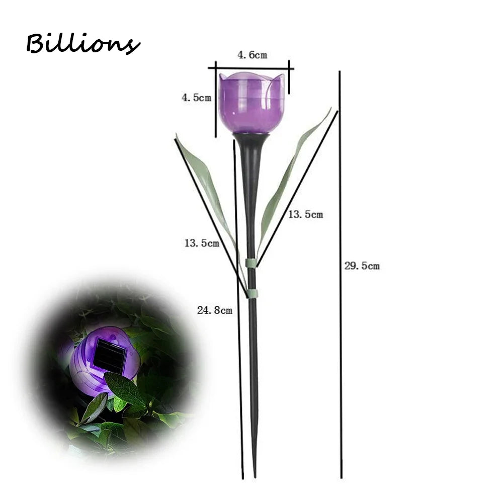 Solar LED Lawn Light 5m IP55 Waterproof Warm White Outdoor Decor
