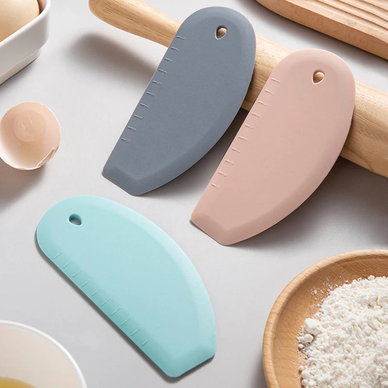 Silicone Dough Scraper with Scale – Multifunctional Baking Spatula