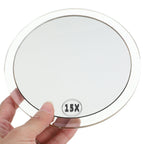 15x Magnification Suction Cup Mirror for Precision Makeup and Pore Care